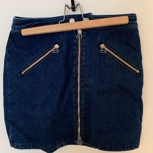 Rag & Bone NEW Zip Up Denim Mini Skirt